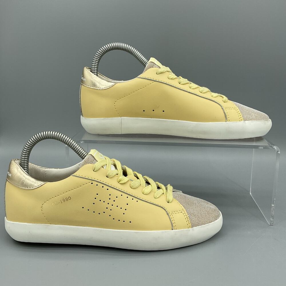 NEW Sam Edelman Girls Aubrie Sneakers Yellow/Silver Size 3M
